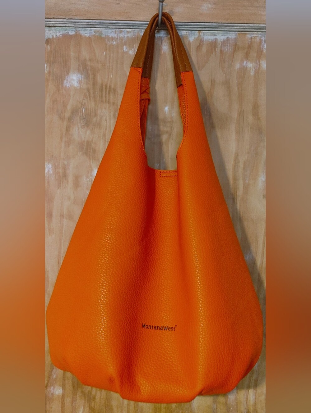 Montana West Slouchy Hobo Bag & Pouch Set - Striking Orange 🍊 NWOT - Picture 1 of 5